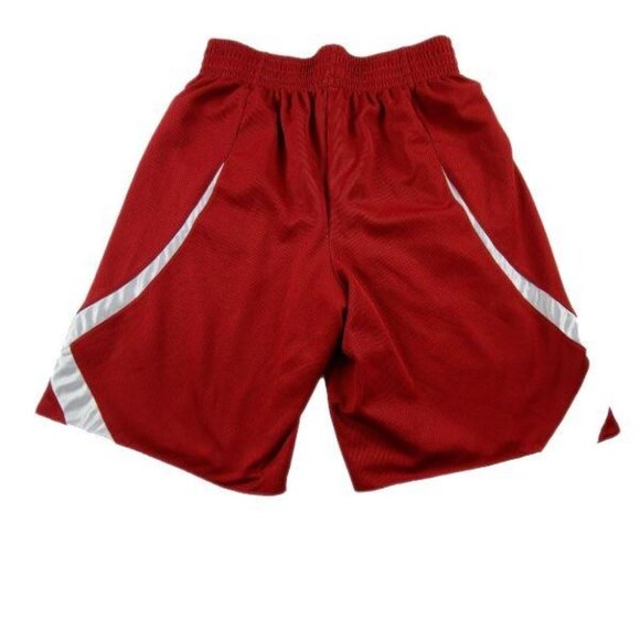 Athletic Shorts Mens Size Small Red White Striped Basketball Drawstring Running - Picture 2 of 3